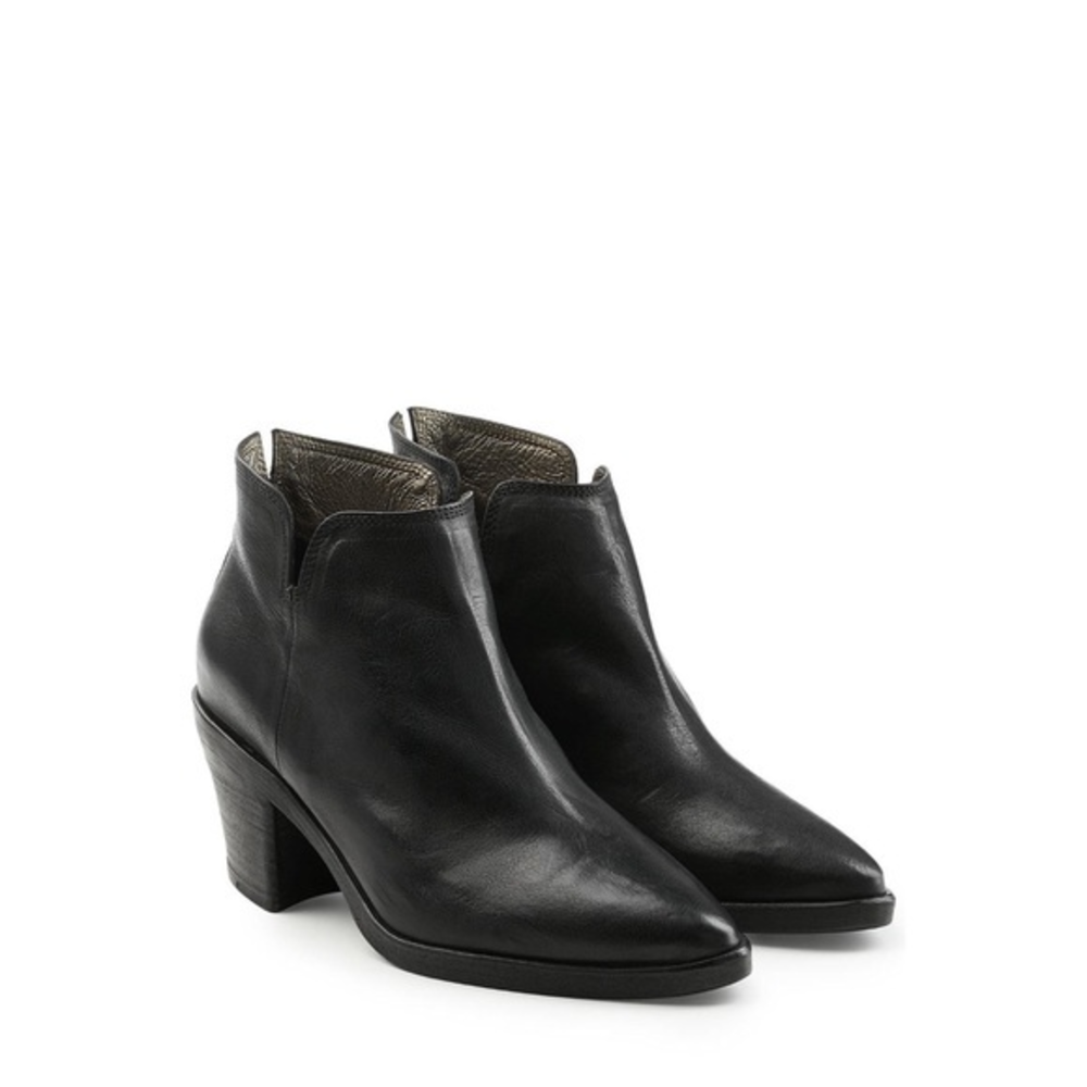 Fiorentini +‎ Baker Mett Modette Black Leather Pointed Toe Ankle Boots